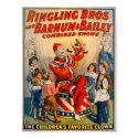 KRW Vintage Circus Clown posters