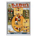 KRW Vintage Circus Poster Card by KRWOldWorld KRW Vintage Circus Poster Card