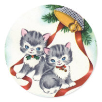 KRW Vintage Cute Kittens Christmas Stickers by KRWOldWorld KRW Vintage Cute Kittens Christmas Stickers
