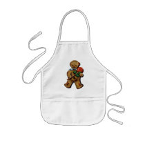 KRW Vintage Gingerbread Man Kid's Holiday Apron