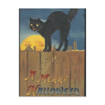 KRW Vintage Halloween Back Cat postcards by KRWOldWorld KRW Vintage Halloween Back Cat postcards