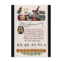 KRW Vintage Halloween Charm Postcard