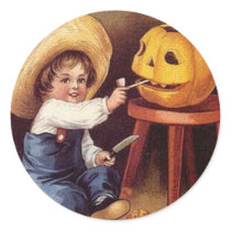 KRW Vintage Halloween Child Sticker by KRWOldWorld KRW Vintage Halloween Child Sticker