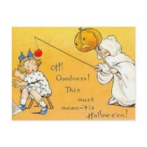 KRW Vintage Halloween Children Post Card