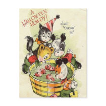 KRW Vintage Halloween Howdy Cute Post Card