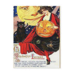KRW Vintage Halloween Lantern Postcard