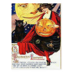 KRW Vintage Halloween Lantern Postcard
