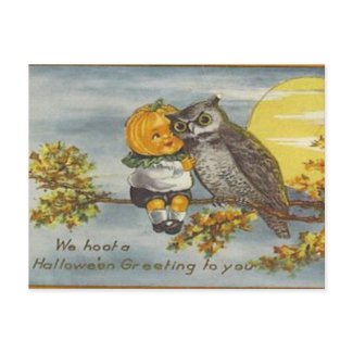 KRW Vintage Halloween Postcard postcard