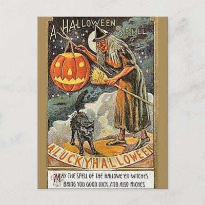 KRW Vintage Halloween postcard