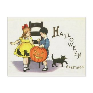 KRW Vintage Halloween postcard