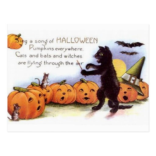 KRW Vintage Halloween Postcard
