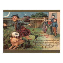 KRW Vintage Halloween Postcard