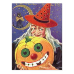 KRW Vintage Halloween Witch Postcard