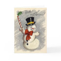 KRW Vintage Happy Snowman Christmas Card by KRWOldWorld KRW Vintage Happy Snowman Christmas Card