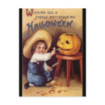 KRW Vintage Highly Entertaining Halloween Card postcards