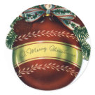 round_sticker - KRW Vintage Holiday Ornament Sticker round_sticker - KRW Vintage Holiday Ornament Sticker