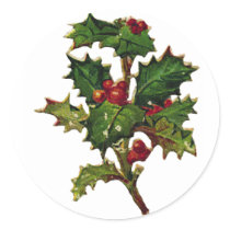 KRW Vintage Holly Design Christmas Sticker by KRWHolidays KRW Vintage Holly Design Christmas Sticker