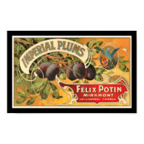 KRW Vintage Imperial Plums Fruit Crate Label posters by KRWOldWorld KRW Vintage Imperial Plums Fruit Crate Label posters