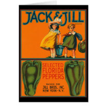 KRW Vintage Jack and Jill Peppers Crate Label cards