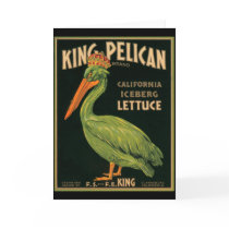 KRW Vintage King Pelican Lettuce Crate Label cards
