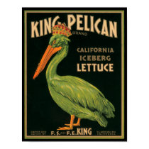 KRW Vintage King Pelican Lettuce Crate Label posters by KRWOldWorld KRW Vintage King Pelican Lettuce Crate Label posters