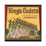 KRW Vintage King's Cadets Asparagus Crate Magnet