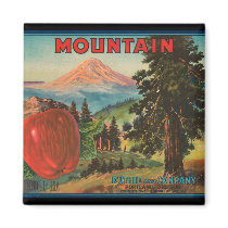 KRW Vintage Mountain Apple Crate Label Magnet