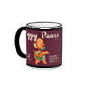 KRW Vintage Piggy Pears Fruit Crate Label Mug