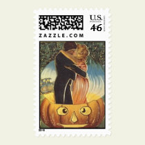 KRW Vintage Romantic Happy Halloween postage