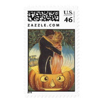 KRW Vintage Romantic Happy Halloween postage by KRWWedding KRW Vintage Romantic Happy Halloween postage