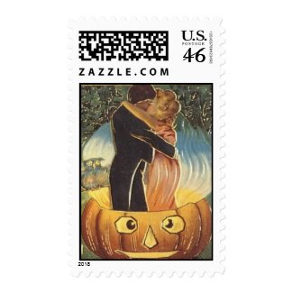 KRW Vintage Romantic Happy Halloween stamp