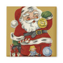 KRW Vintage Santa and Toys Christmas Magnet by KRWHolidays KRW Vintage Santa and Toys Christmas Magnet