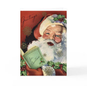 KRW Vintage Santa Claus Christmas Card card