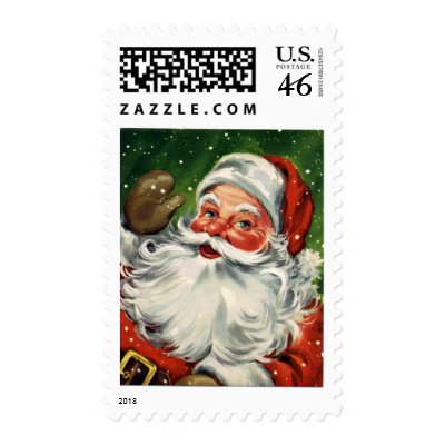 KRW Vintage Santa Claus Christmas Stamp