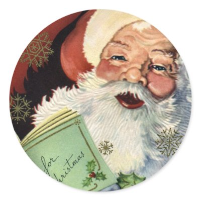 KRW Vintage Santa Claus Christmas Sticker