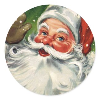 KRW Vintage Santa Claus Christmas Sticker  