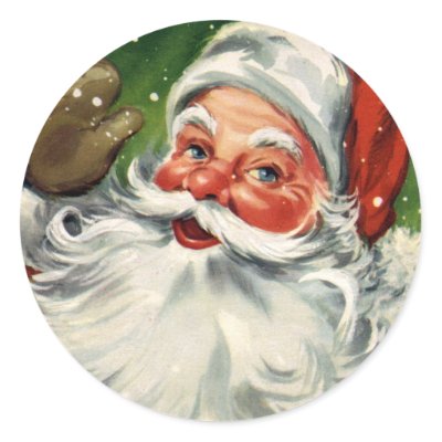 KRW Vintage Santa Claus Christmas Sticker