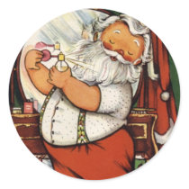 KRW Vintage Santa Prepares Christmas Sticker by KRWHolidays KRW Vintage Santa Prepares Christmas Sticker