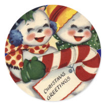 KRW Vintage Snowcouple Christmas Sticker by KRWHolidays KRW Vintage Snowcouple Christmas Sticker