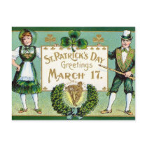 KRW Vintage St Patrick's Day postcards