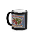 KRW Vintage Strawberries Fruit Crate Label Mug