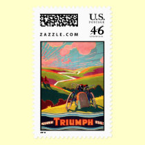 KRW Vintage Triumph Bicycle Poster Stamp by KRWOldWorld KRW Vintage Triumph Bicycle Poster Stamp