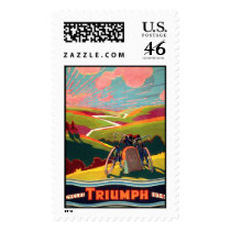 KRW Vintage Triumph Bicycle Poster Stamp