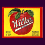KRW Vintage Wilko Apple Crate Label