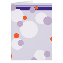 KRW Violet and Orange Dots Blank Card by KRWDesigns KRW Violet and Orange Dots Blank Card
