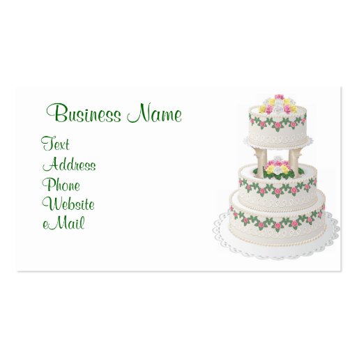 KRW Wedding Cake Custom Business Card Template (front side)