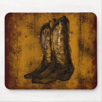 KRW Western Wear Cowboy Boots Mouse Pads