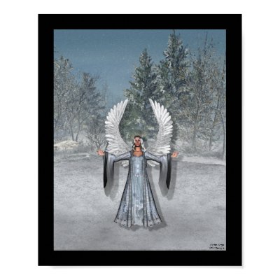 KRW Winter Angel Poster by KRWDesigns