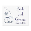KRW Winter Custom Save the Date Card postcards