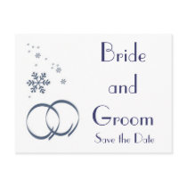 KRW Winter Custom Save the Date Card postcards by KRWWedding KRW Winter Custom Save the Date Card postcards